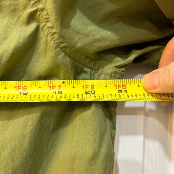 Kate Spade Saturday Button Front Top 100% Cotton Blouse Olive Green Women Sz L - Picture 5 of 9